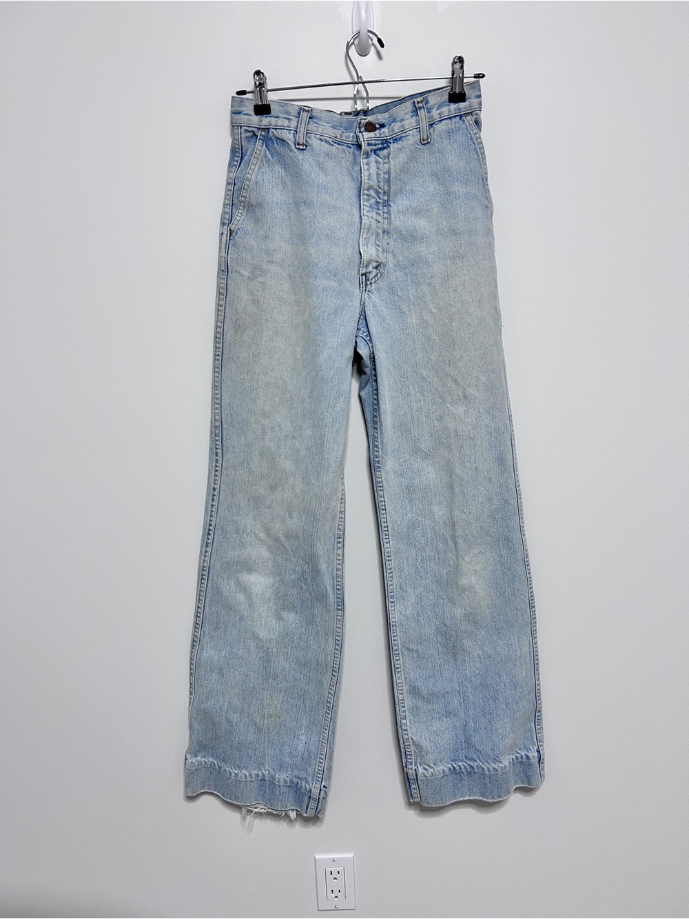 Vintage 1979 Levi’s Orange Tab Jeans W31 L36 Talon 42 USA Wide Leg 50826 DESC